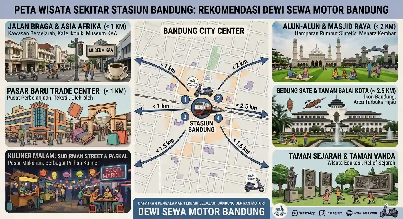 Tempat Wisata Dekat Stasiun Bandung By Dewi Sewa Motor Bandung